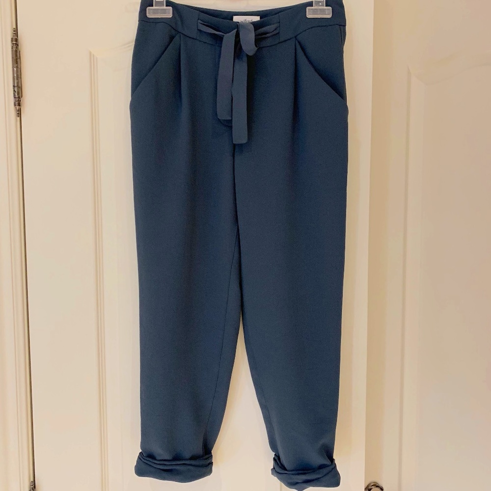 Wilfred Cropped Allant Pant, Size 00, Night Navy